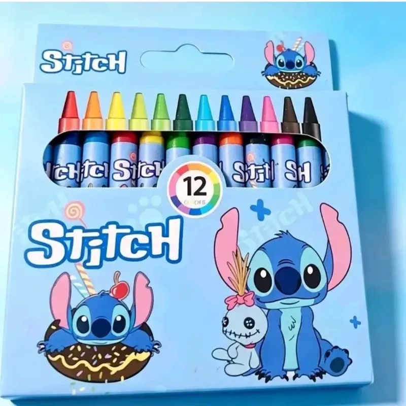 Caja de 12 crayolas de Stitch