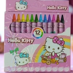 Caja de 12 crayolas Hello Kitty