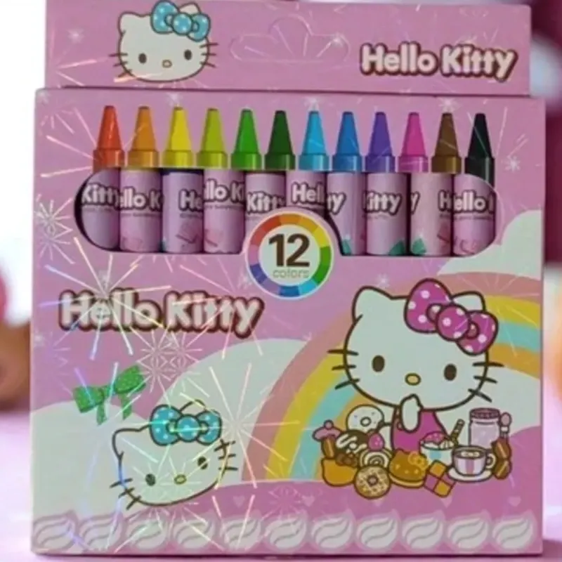 Caja de 12 crayolas Hello Kitty