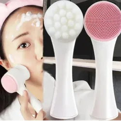 Cepillo facial de silicona exfoliante 2en1 .