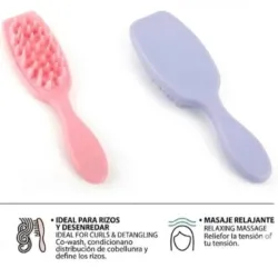 Cepillo masajeador para el cabello con cabo