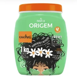 Crema 2 en 1 Para Cabellos Crespos 1kg "Origem Nazca Potão Cachos 2 en 1 Hidratación y Nutrición".
