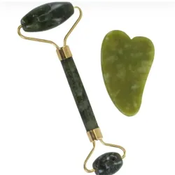 Juego de rodillo de Jade y Gua Sha