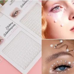 Perlas adhesivas para cabello y maquillaje