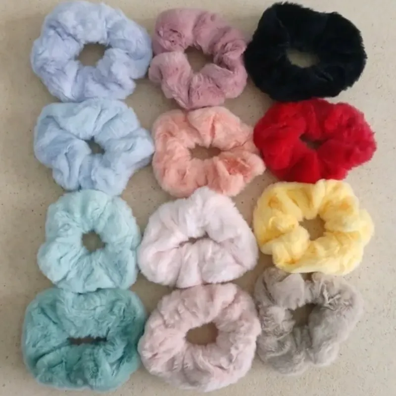 Scrunchies tipo peluche