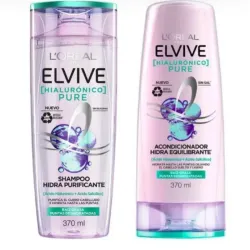 Shampoo y Acondicionador L'Oréal Paris Elvive Hialurónico Pure 370ml