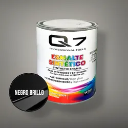 🎨 Esmalte Sintético Q7 ¼ Galón Negro Brillo