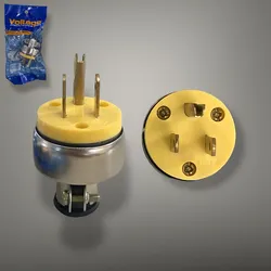 🔌 Espiga 15A Metálica 3 Polos