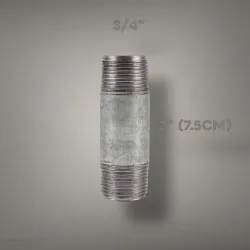 🚽 Niple 3/4" Galván de 7.5 cm