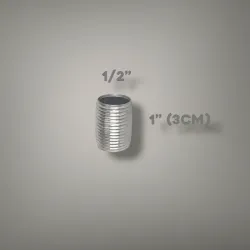 🚽 Niple de 1/2" Galván 3 cm
