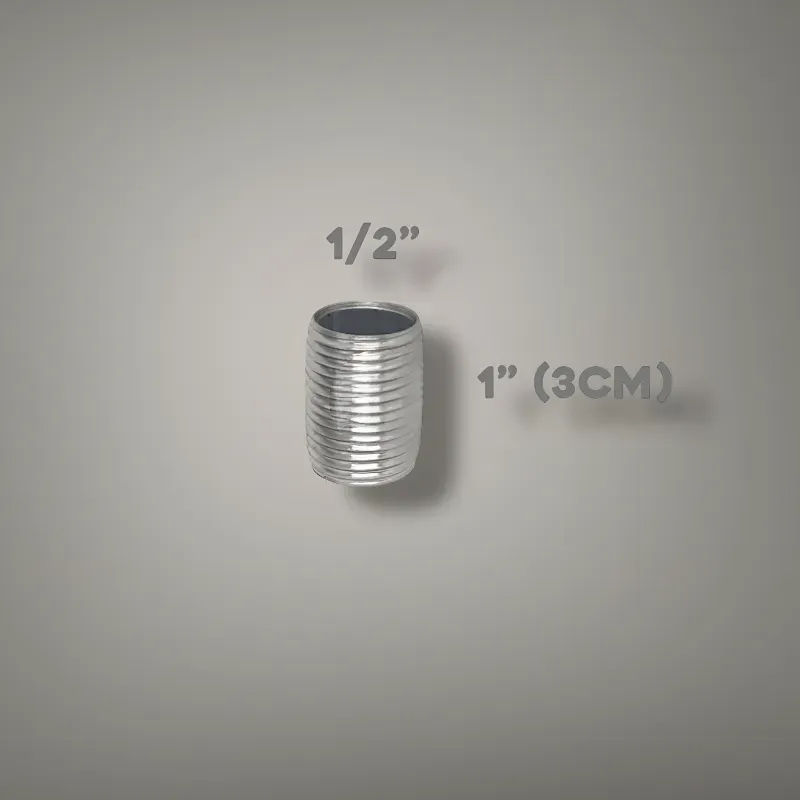 🚽 Niple de 1/2" Galván 3 cm