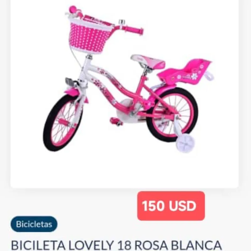 Bicicleta 18 LOVELY ROSA BLANCA 