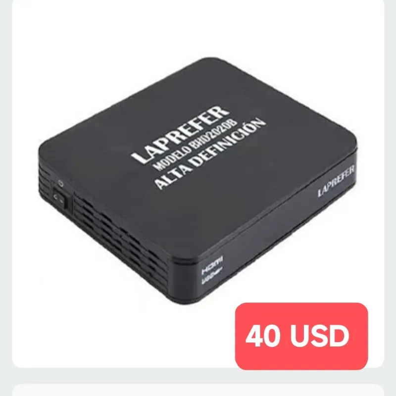 Caja Decodificadora de TV Digital HD LAPREFER 