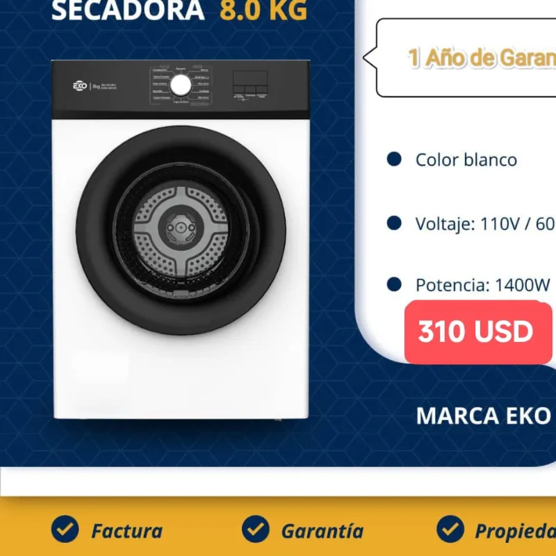Secadora 8.0Kg 