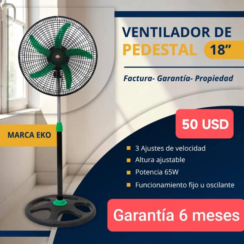 Ventilador Ciclón de Pedestal EKO 18” 