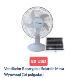 Ventilador de mesa WINWOOD RECARGABLE DE 16” 
