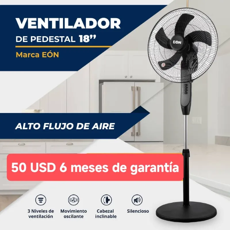Ventilador de pedestal 18” 