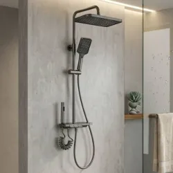 Ducha de 4 tiros gris oscuro