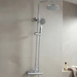 Ducha de dos tiros plateada