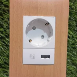 Cargador USB y tomacorrientes