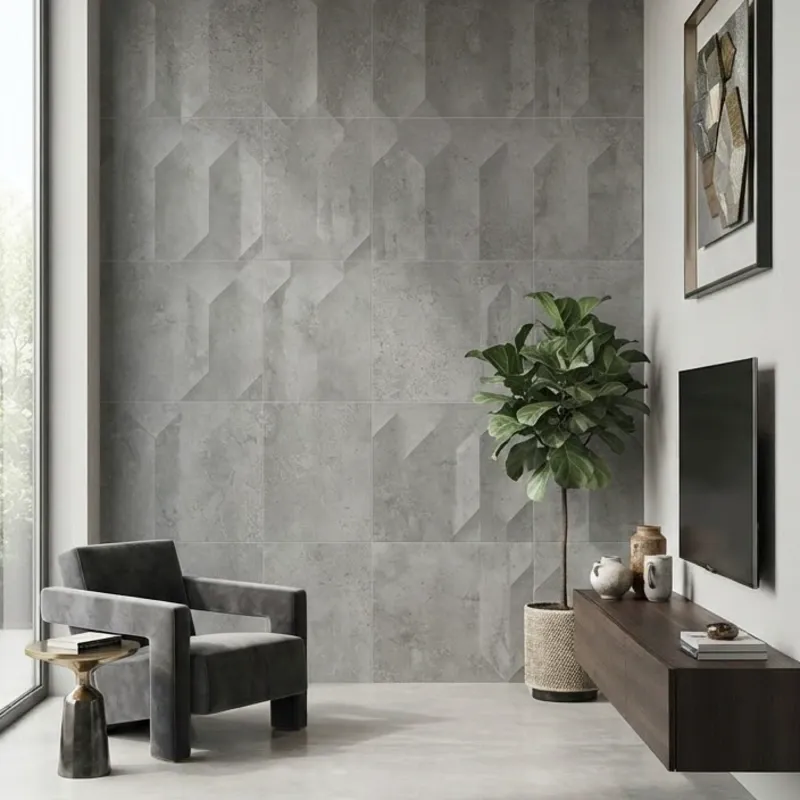 Losa de cerámica Amstel decor antracita 33,3x90