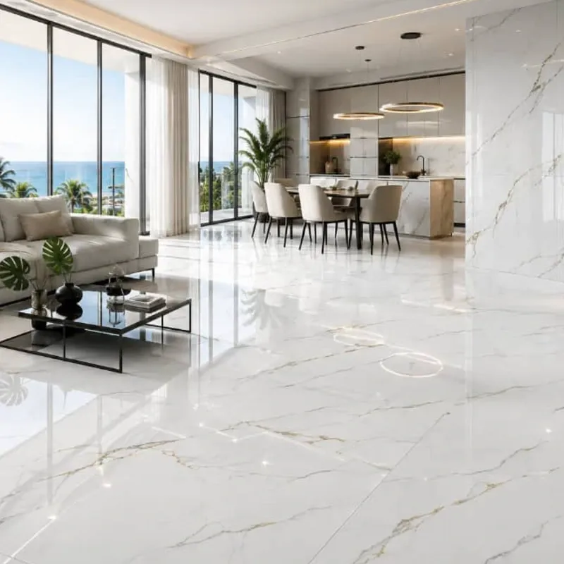 Losa de porcelanato 120x120cm (Excentrice White)