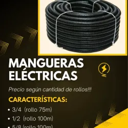 Mangueras electricas o tubo corrugado 1/2