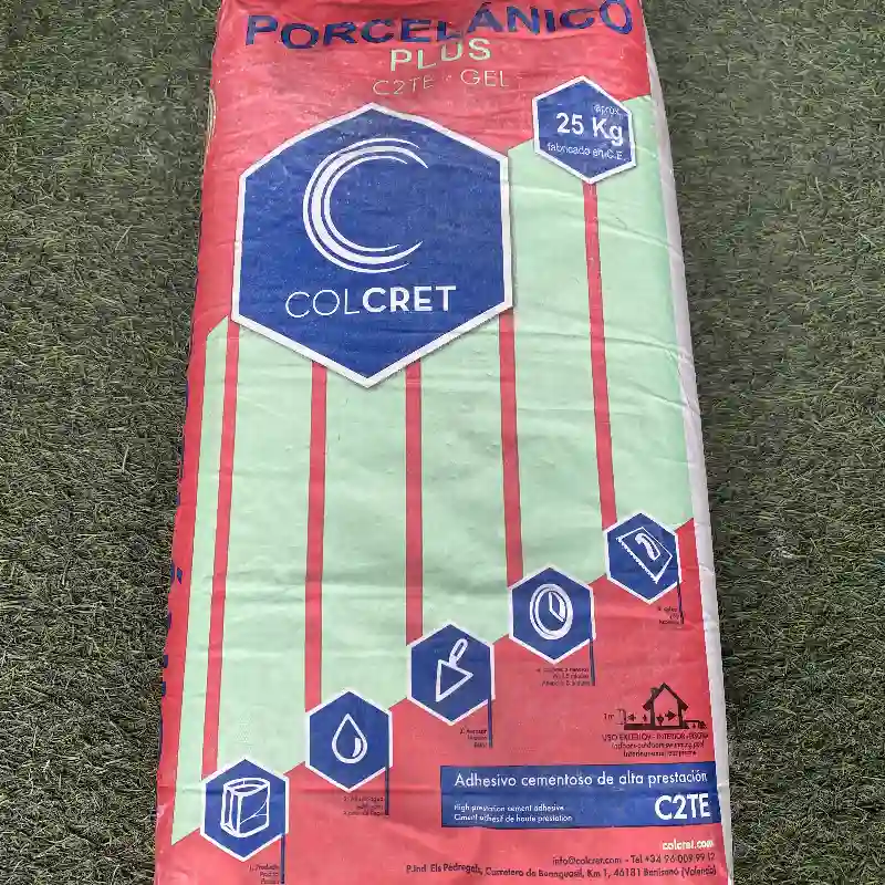 Mortero cola porcelanico plus
