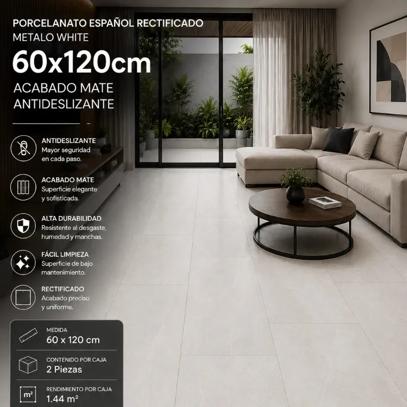 Porcelanato Metalo White