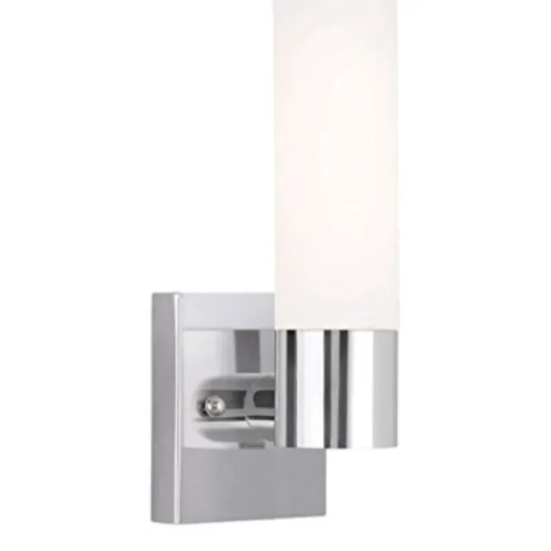 Aplique de metal con cristal cilindrico