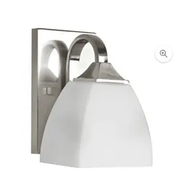 Aplique de Niquel y Pantalla de vidrio