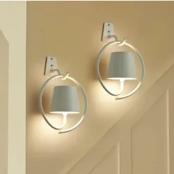 Lámpara de pared inalámbrica, recargable, funciona con pilas, juego de 2, 3 colores de atenuación continua, lámpara de pared para lámpara a pilas para imagen, dormitorio, sala de estar,