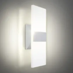 ASD 8 Inch LED Indoor Wall Sconce - Interior moderno 10W 120V 2700K-5000K Accesibles Accesorios de Luz Ajustable Montable Wall, Luces de Pared de Cristal Acrílico para Escalera, Pasillo