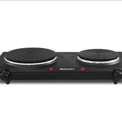 Cocina eléctrica doble de parrilla de hierro