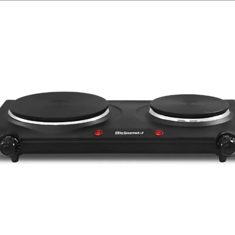 Cocina eléctrica doble de parrilla de hierro