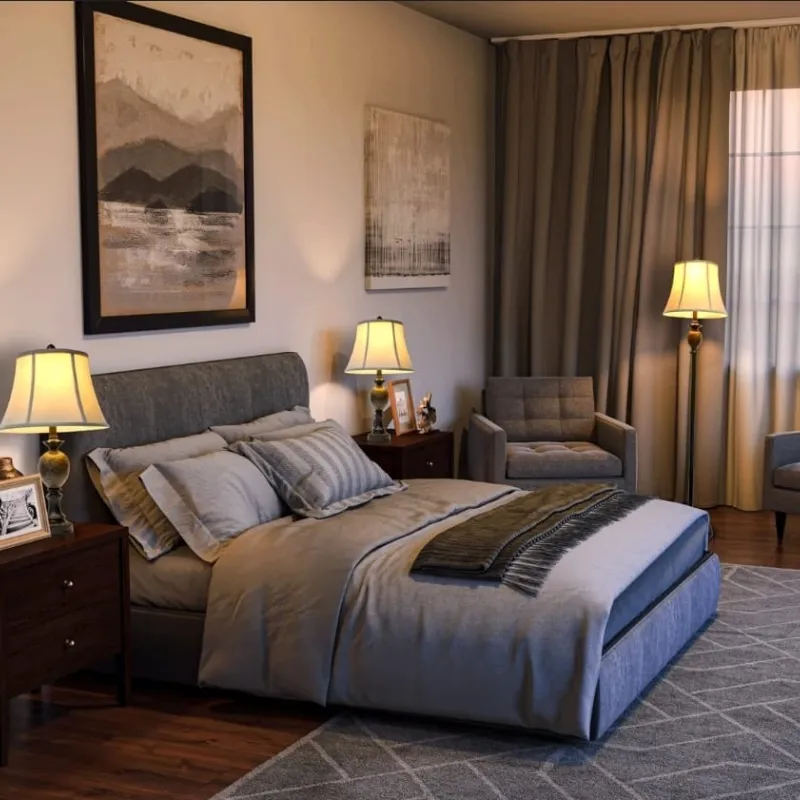 Juego de Lámpara de Pie y Lámpara de Mesa