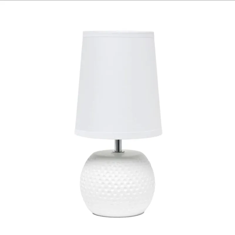 Lampara blanca de mesa de noche
