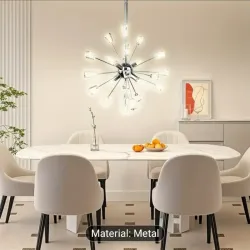 Lampara colgante con puntas de cristal estilo sputnik
