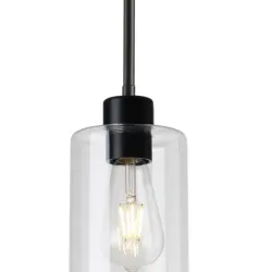 Lampara colgante de cristal transparente 