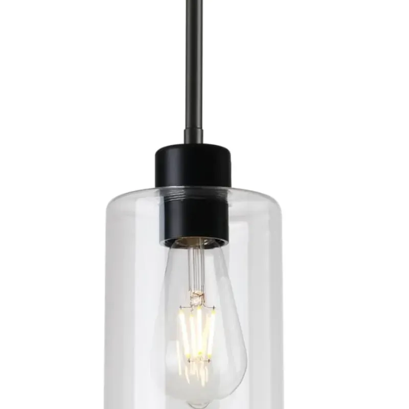 Lampara colgante de cristal transparente 