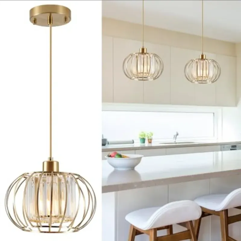 Lampara colgante de cristal 