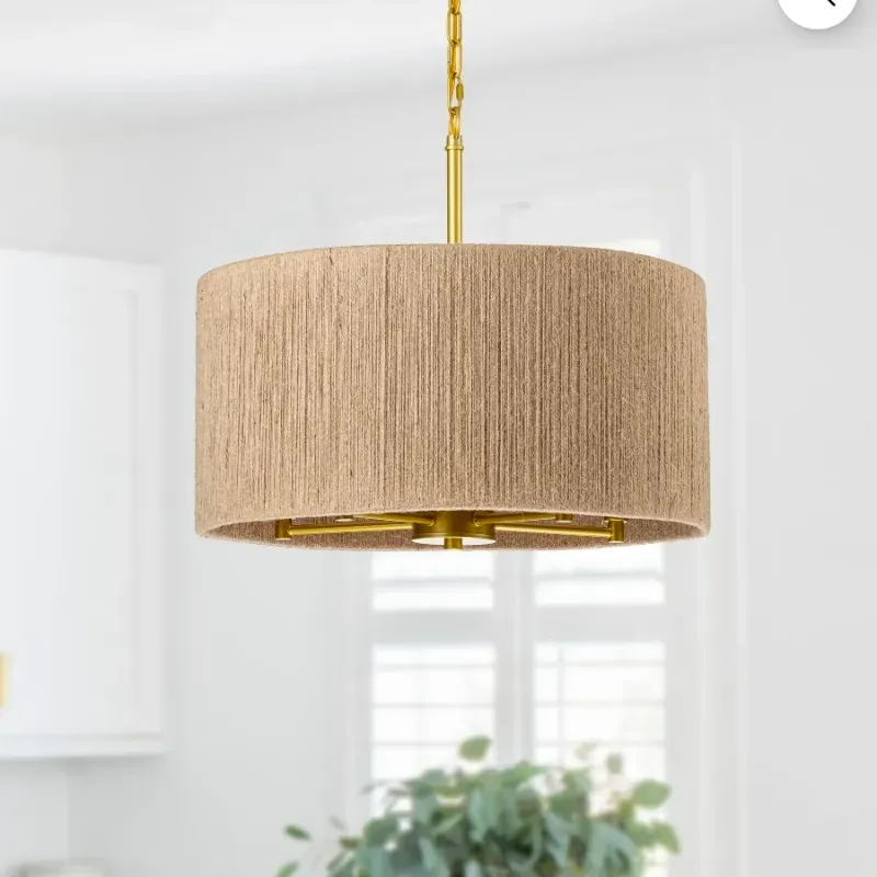 Lampara colgante de Rattan 