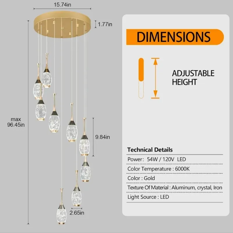 Lampara colgante col-104