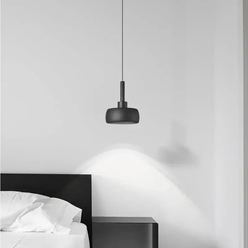 Lámpara colgante negra mate de colores de luz colgante Kitchen Island Mini Dome Hanging Light Fixtures LED COB Source Lámpara colgante moderna para el dormitorio Sala de estar Comedor Bar