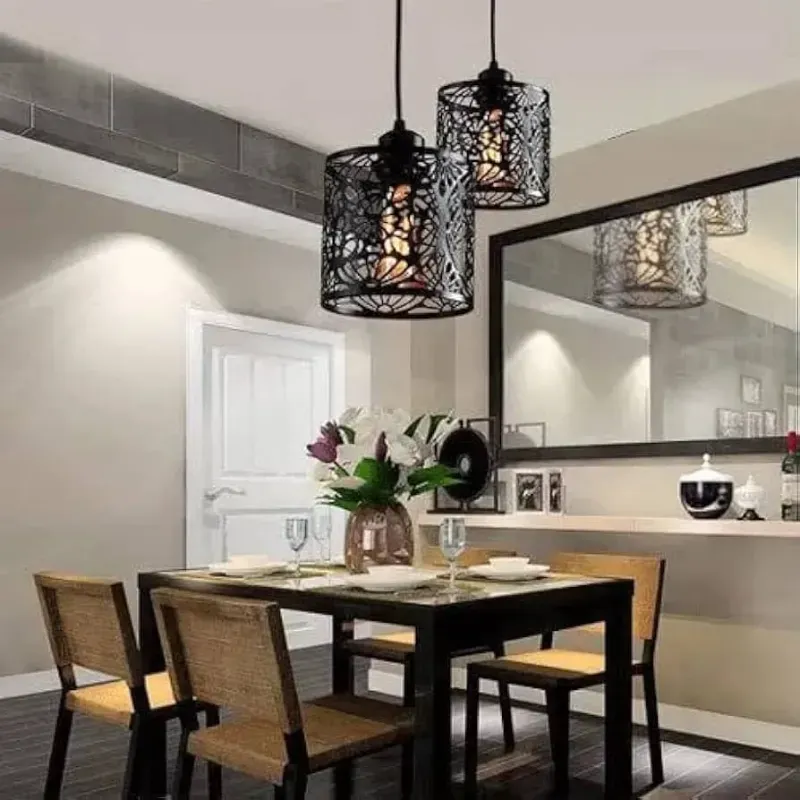 Moderna lámpara colgante industrial simple restaurante bar techo lámpara colgante creativo esqueleto lámpara colgante accesorios de iluminación para sala de estar dormitorio