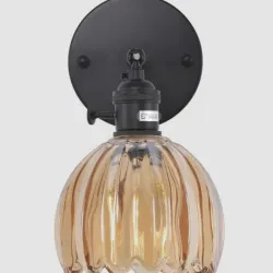 Lámpara de cristal de tulipán