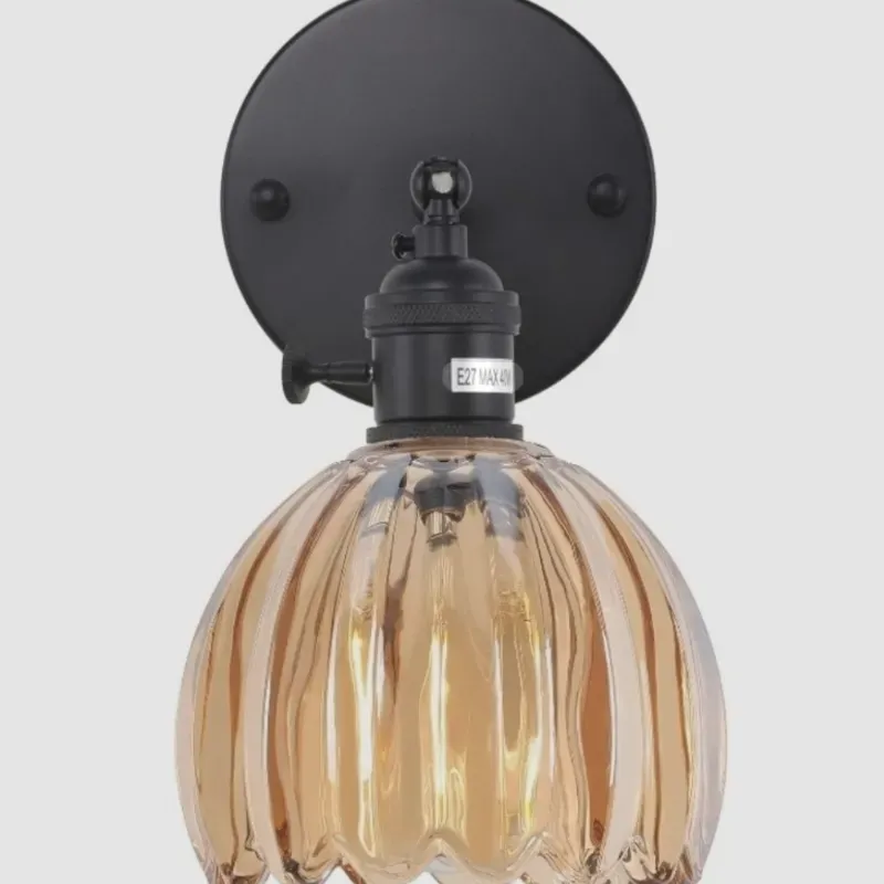 Lámpara de cristal de tulipán