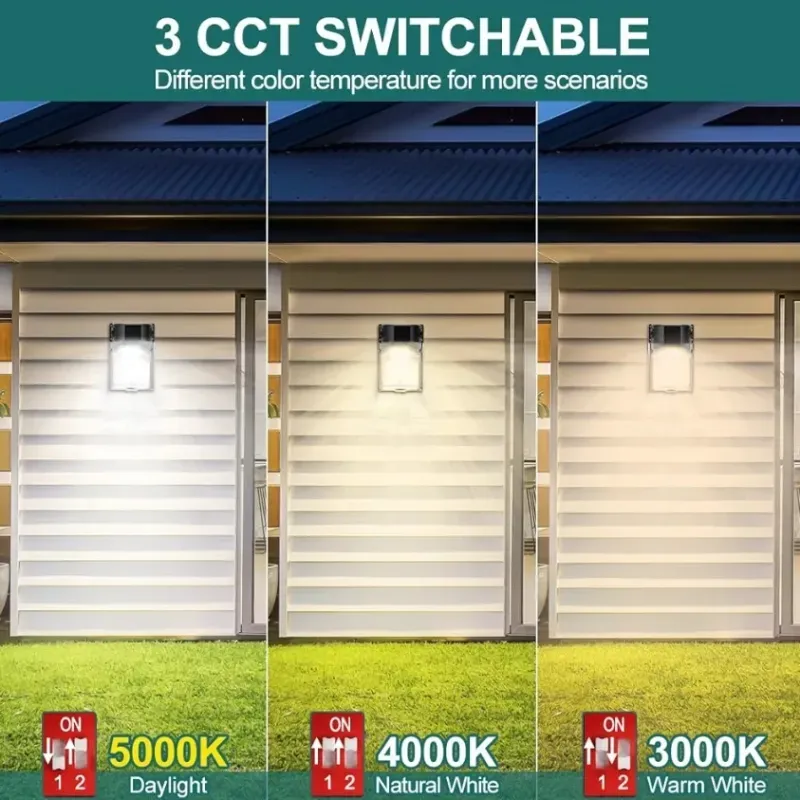 Lampara de exterior con 3 tipos de luz