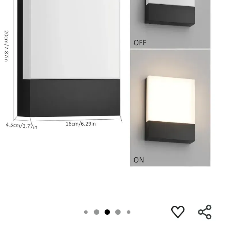 Lámpara de pared para exteriores de 24 W, IP65, impermeable, moderna lámpara de pared de 3000 K, blanco cálido para patio, puerta delantera, entrada (negro)
