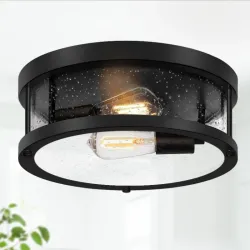 Lampara de techo con cristal estrellado